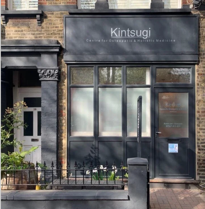 Exterior of Kintsugi, Station terrace, my in person practise. Nearest station Kensal Rise, Kensal Green or Queens Park - many buses too.