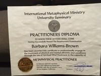 Gallery Photo of Spiritual Practitioner Diploma to professionally engage in the treatment of physical and mental ailments.