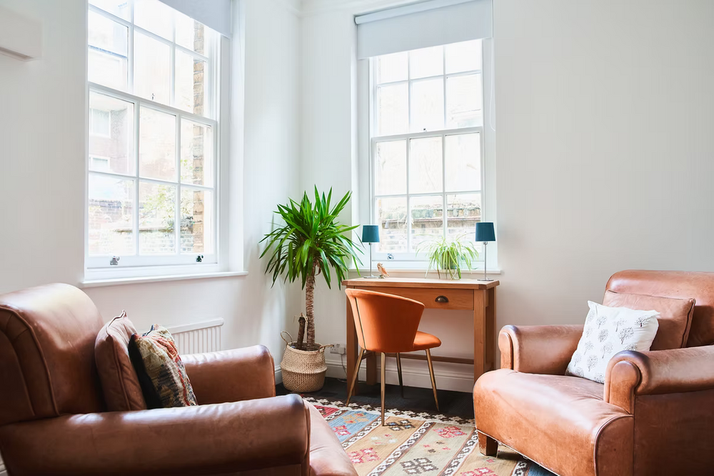 My therapy room in central London, 2 minutes from Victoria station.