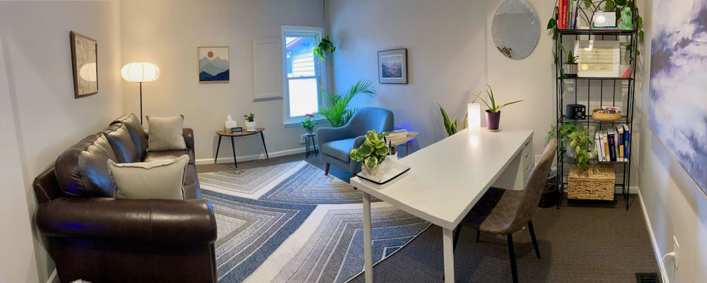 A calming space to help facilitate healing and peace for all clients. 