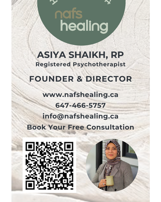Photo of Asiya Z Shaikh - Nafs Healing, Registered Psychotherapist, MA, RP