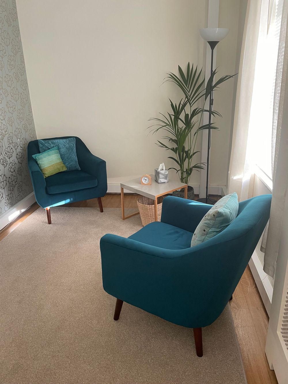 My counselling room in Harpenden.