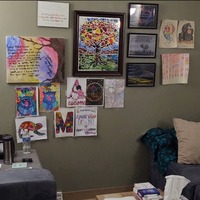 Gallery Photo of Michael's Wall of Art Therapy from clients