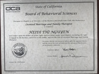 Gallery Photo of Licensed by the Board Of Behavioral Sciences