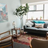 Gallery Photo of Our welcoming therapy space, located at Bloor and Spadina, close to U of T.  We are using full COVID protocols to provide safe, in person therapy.