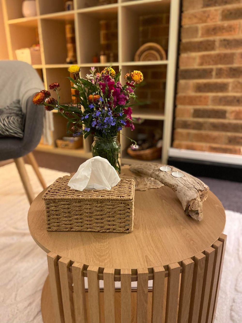 A warm, quiet space where you can slow down, feel safe, and simply be.