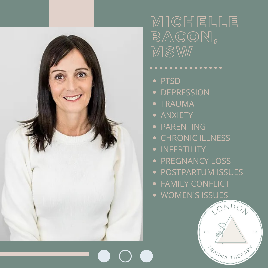Gallery Photo of Michelle Bacon specializes in infertility, perinatal mental health, depression, life transitions, chronic illness, anxiety, grief and loss.