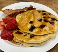 Gallery Photo of Homemade blueberry pancakes for breakfast!