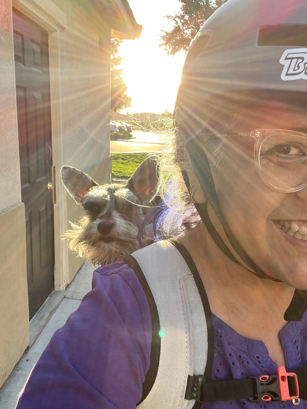 One  of my hobbies is riding my bike with my little dog, Dr. Rocket!