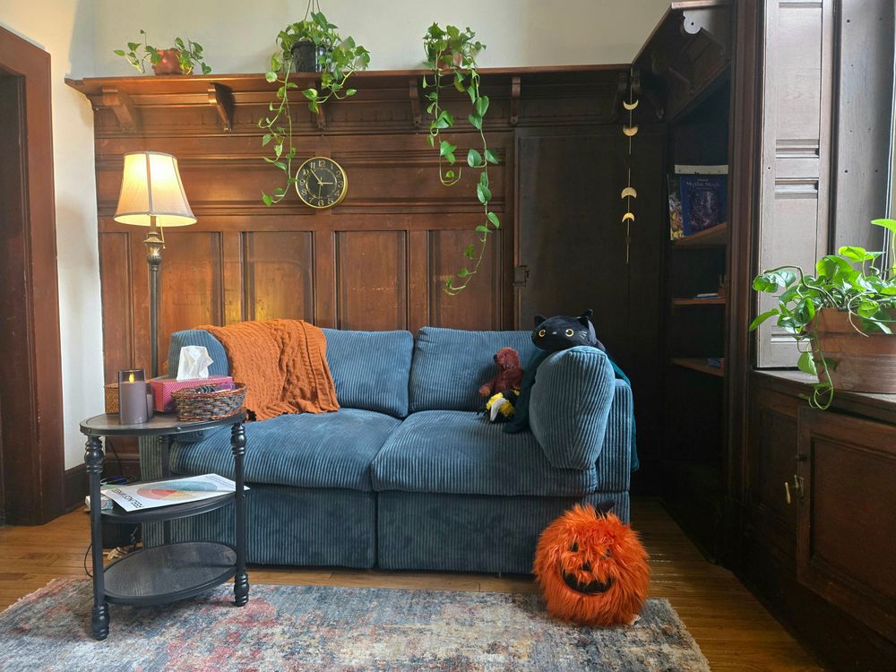 I offer water and tea, but you are welcome to bring a snack or your own beverage! My space has a weighted blanket, fidgets, and other comfort items!