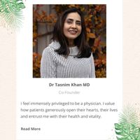 Gallery Photo of Dr Tasnim Khan MD, integrative adult health and ketamine assisted therapy 