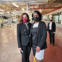 Gallery Photo of Ms. McCrory with Governor Whitmer discussing mental health