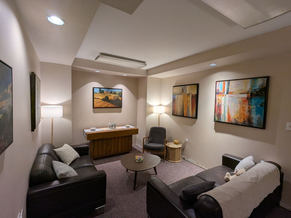 My office, and where my client's and I have our in-person sessions.