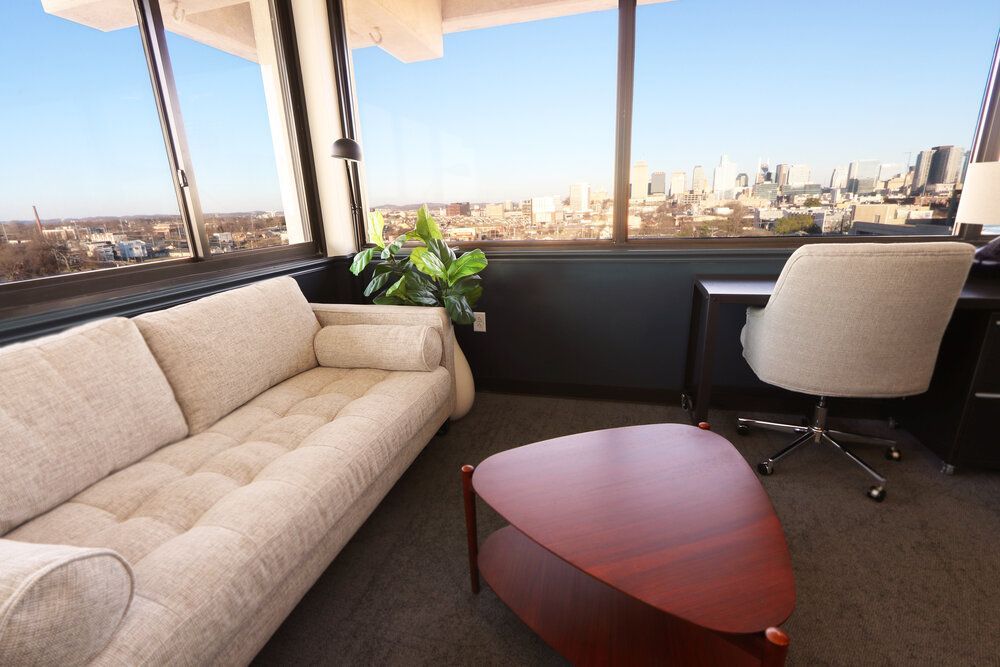 Gallery Photo of Pay for a session just to see our scenic views- it's worth it. Always wanted your own corner office? We'll rent it to you for $150 per hour.