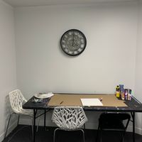 Gallery Photo of Art therapy table in my office where clients can explore their creative side 