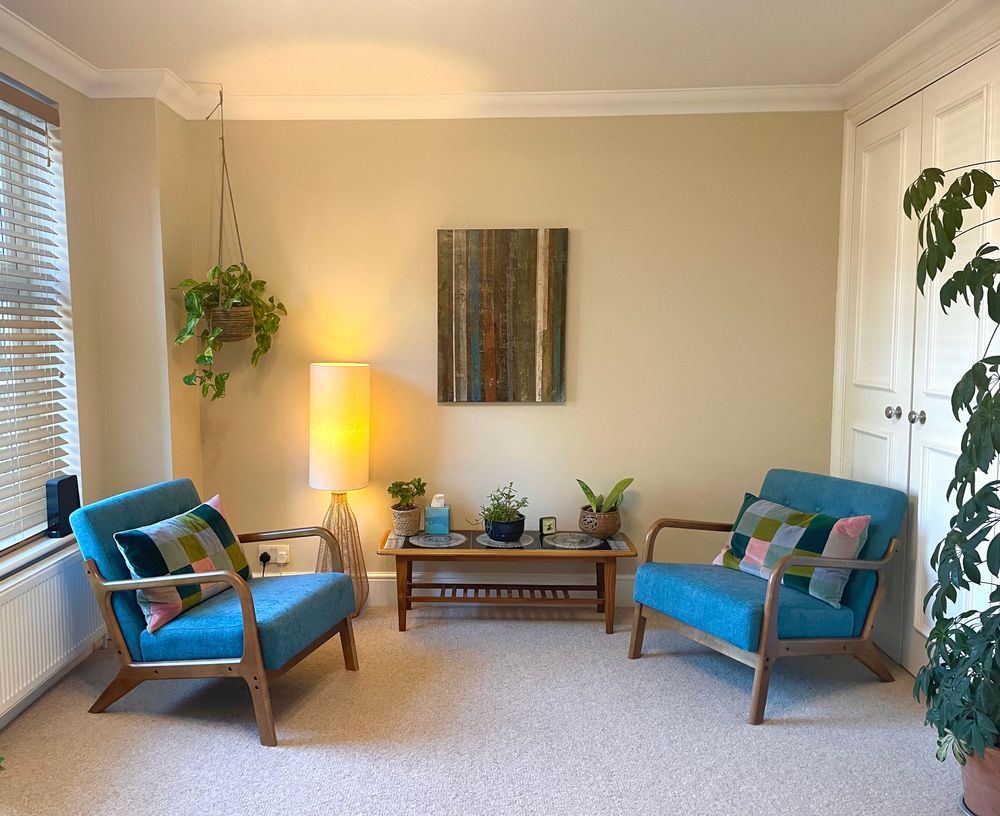 A calming, peaceful, confidential space to talk