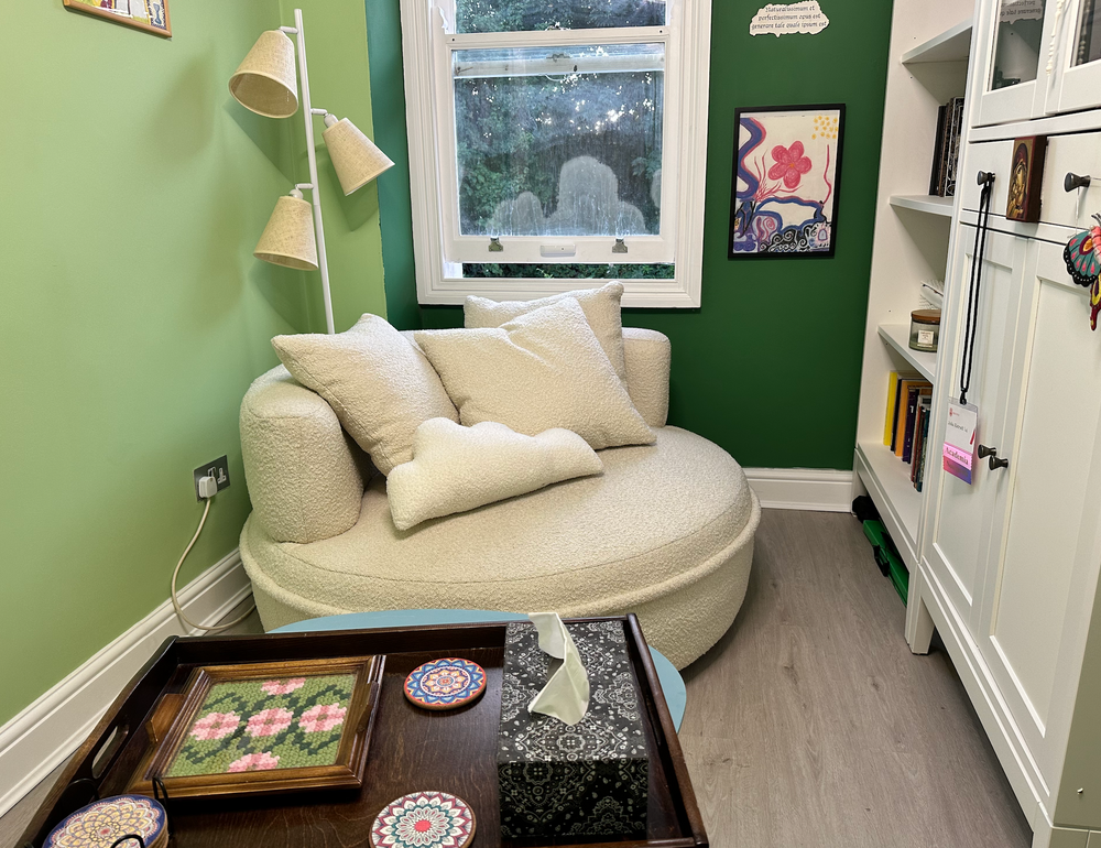 In-person therapy room
