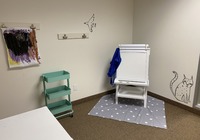 Gallery Photo of Our Art Therapy Room. This is where our kids, teens, & young adults explore their thoughts, feelings, and behaviors through creative interventions.