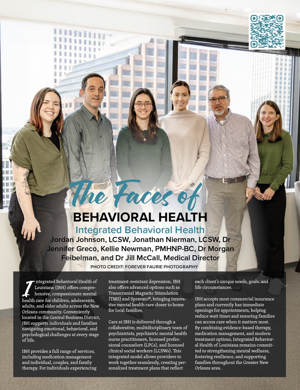 Proud to recognize our New Orleans team as the Face of Behavioral Health for 2026! 