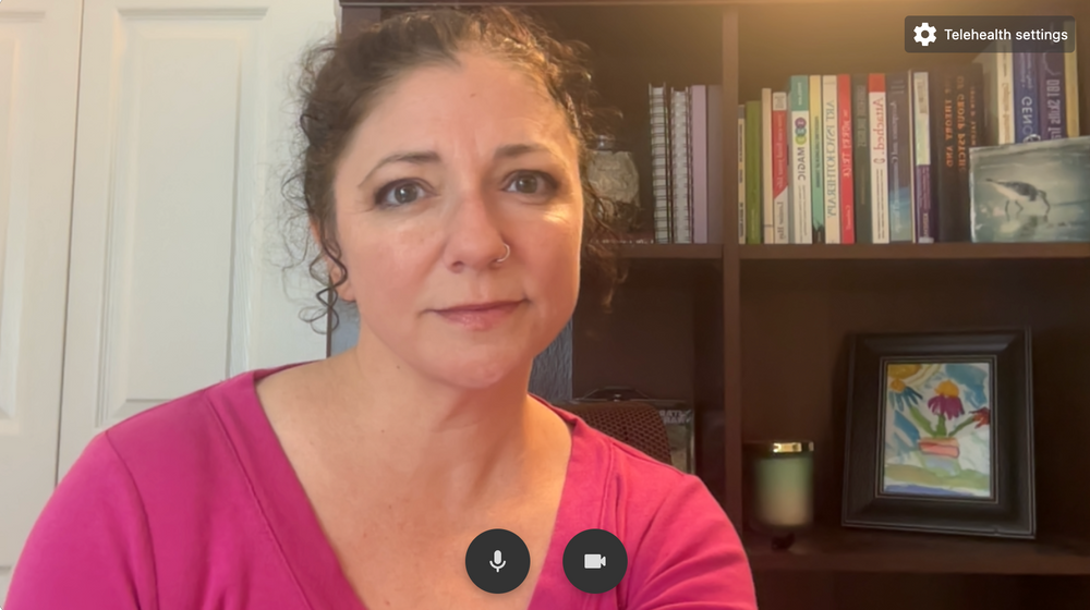 You can attend sessions from the comfort and privacy of home, work, even your car! Wherever you happen to be, you're welcome in my virtual office. 