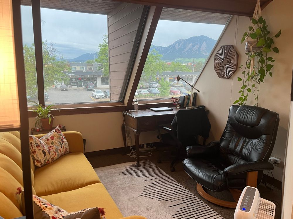 Therapy offered through telehealth or at my office in Boulder, CO.