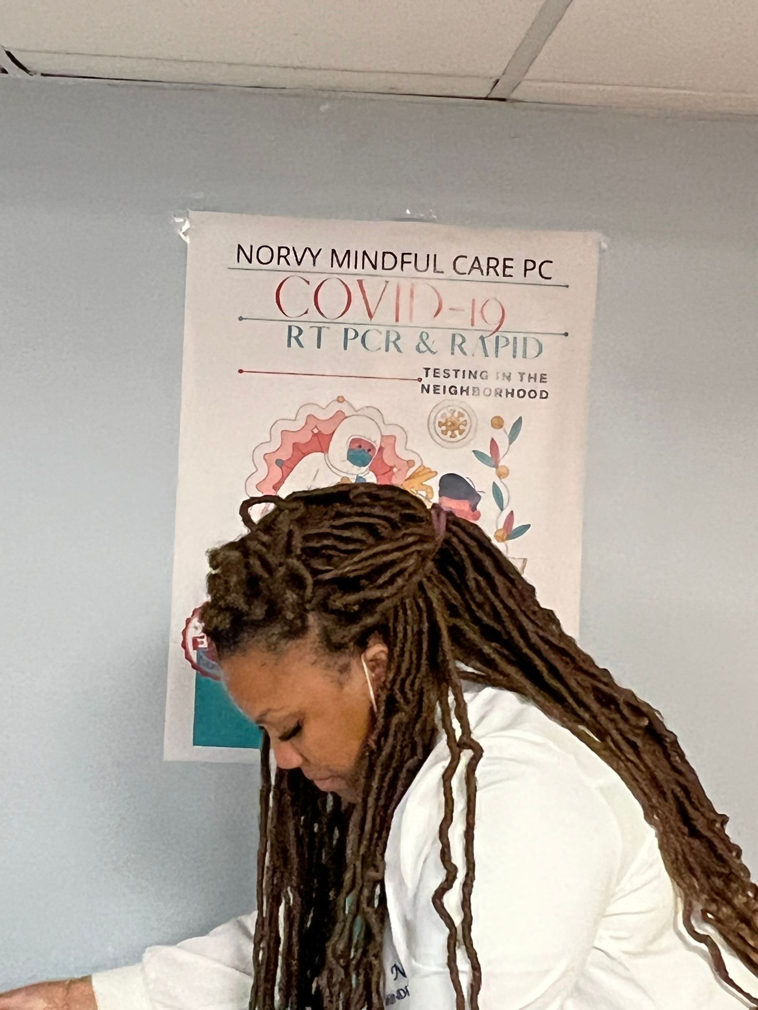 Gallery Photo of Norvy Mindful Care on the front lines providing COVID testing!