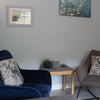 Gallery Photo of A tranquil therapeutic space for face to face sessions. Rachel also conducts her online and telephone appointments from here.