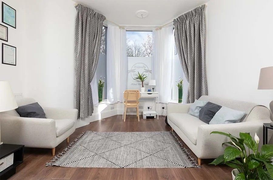 In- person therapy sessions are held within cosy, tranquil rooms near Plymouth City Centre.
