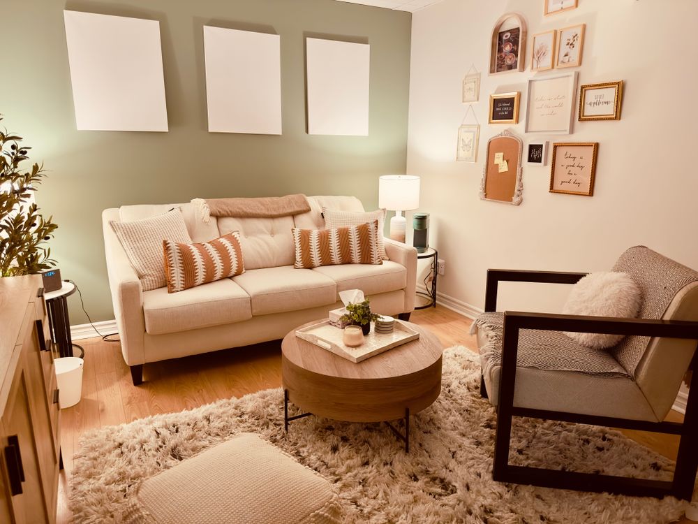 My office space is located in Downtown Whitby, Ontario for in-person therapy.