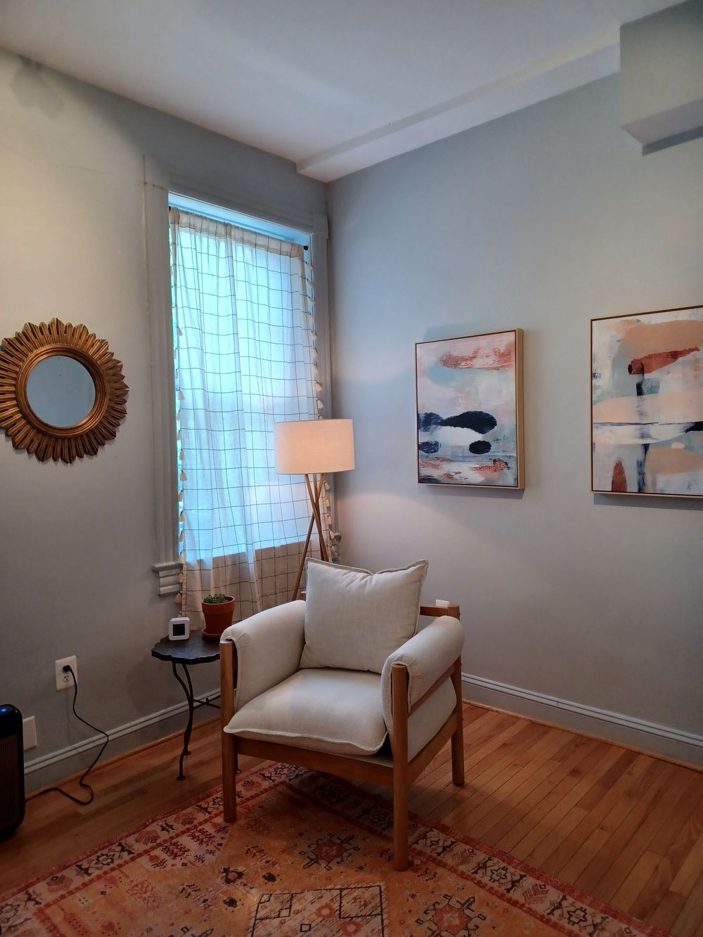 My office is located on a quiet, tree-lined street in Dupont Circle, and is easy to walk to from Metro and multiple bus routes.