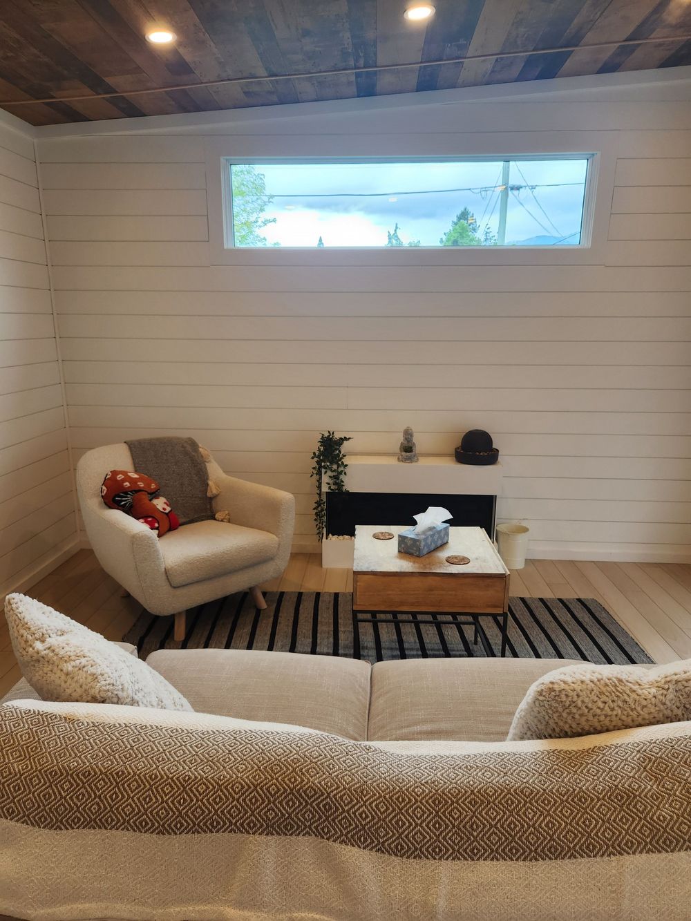 The studio space.