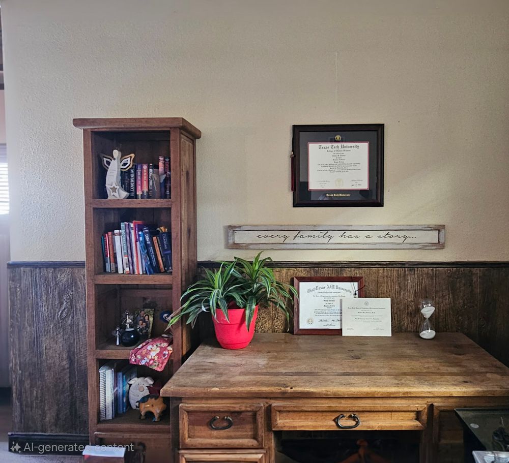 I want my office to express my warmth and compassion for helping people with issues. 