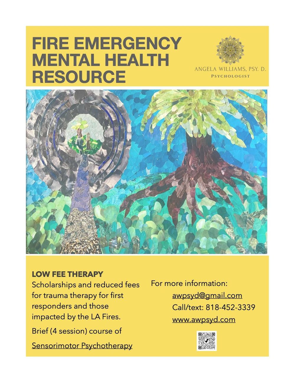 LA Fire Resource:
Low Cost Brief Sensorimotor Psychotherapy