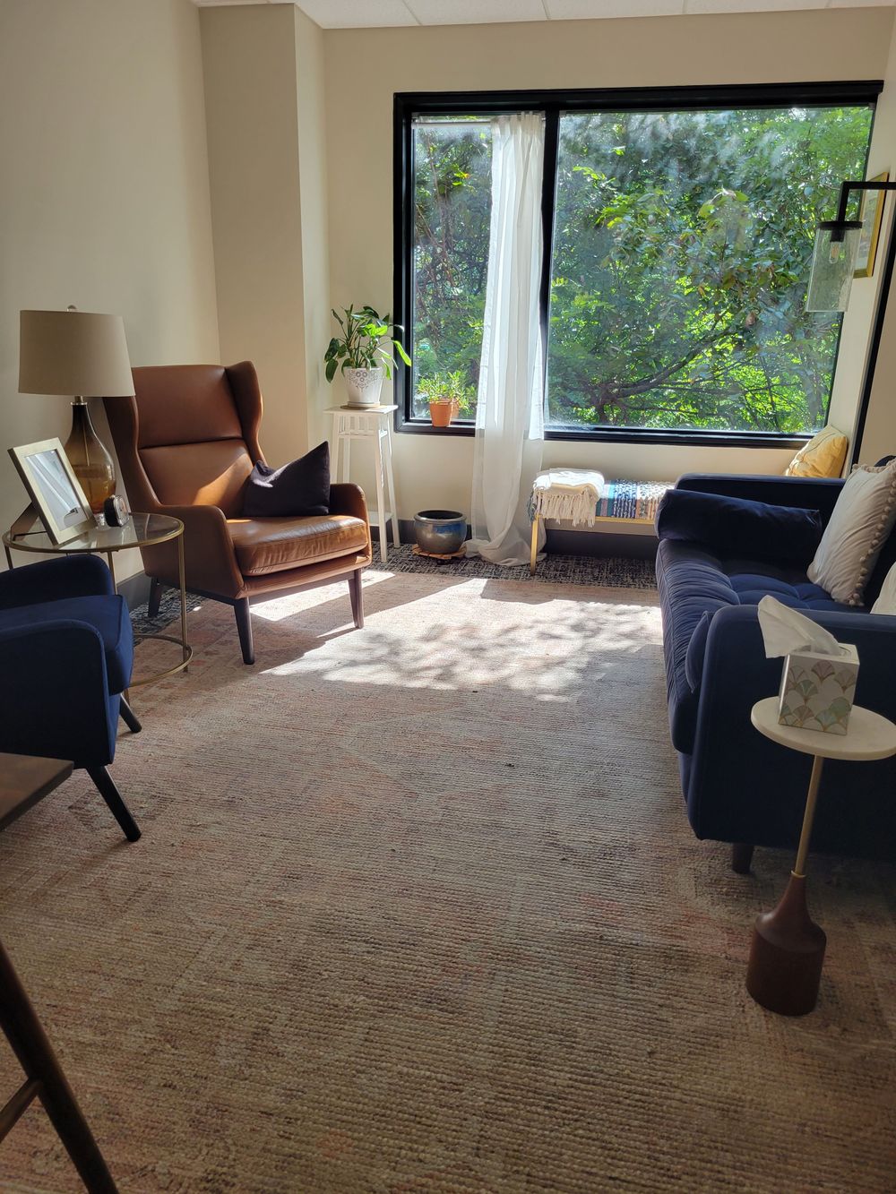Our offices look out on the Capital Crescent Trail and feature natural light, tree views, and a cozy home-like feeling.