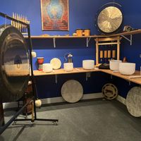 Gallery Photo of Sound Healing Room with Earth Gong, Bowls, and Wind Gong