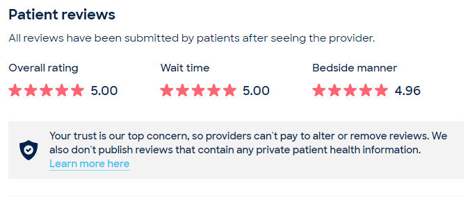 Gallery Photo of Unsolicited, authentic patient reviews via ZocDoc