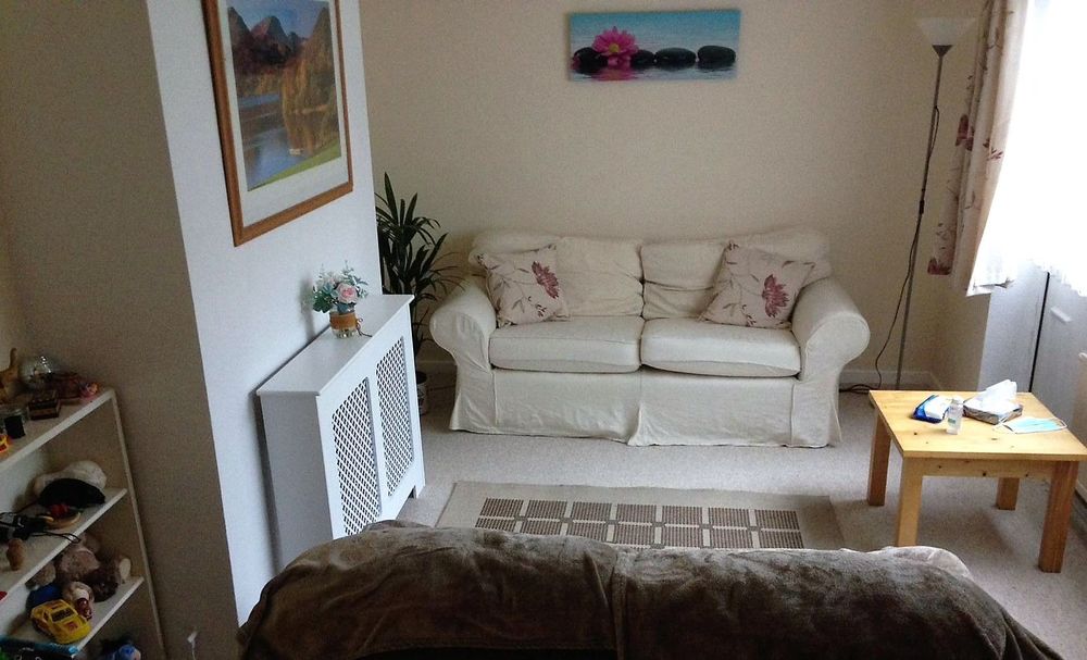 I work from a comfortable counselling room with free parking and toilet facilities near Banbury town centre (OX16).
