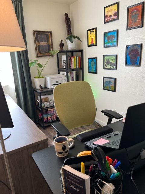 Join me for a virtual meeting in my new home office!  