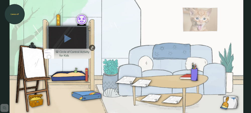 For teens and preteens, I utilize Teleo telehealth platform to encourage engagement and make the online therapy experience interactive!