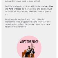 Gallery Photo of Tune into Ep. 2 of What The Fox?! to learn the difference between coaching & therapy & how to decipher the best fit for your social & emotional needs.