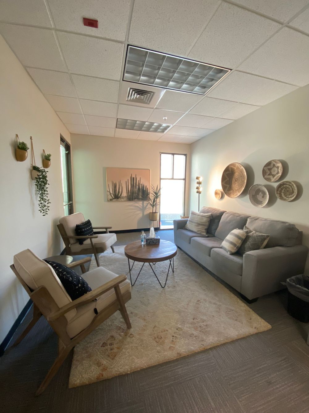 Calm safe space for in-person sessions.