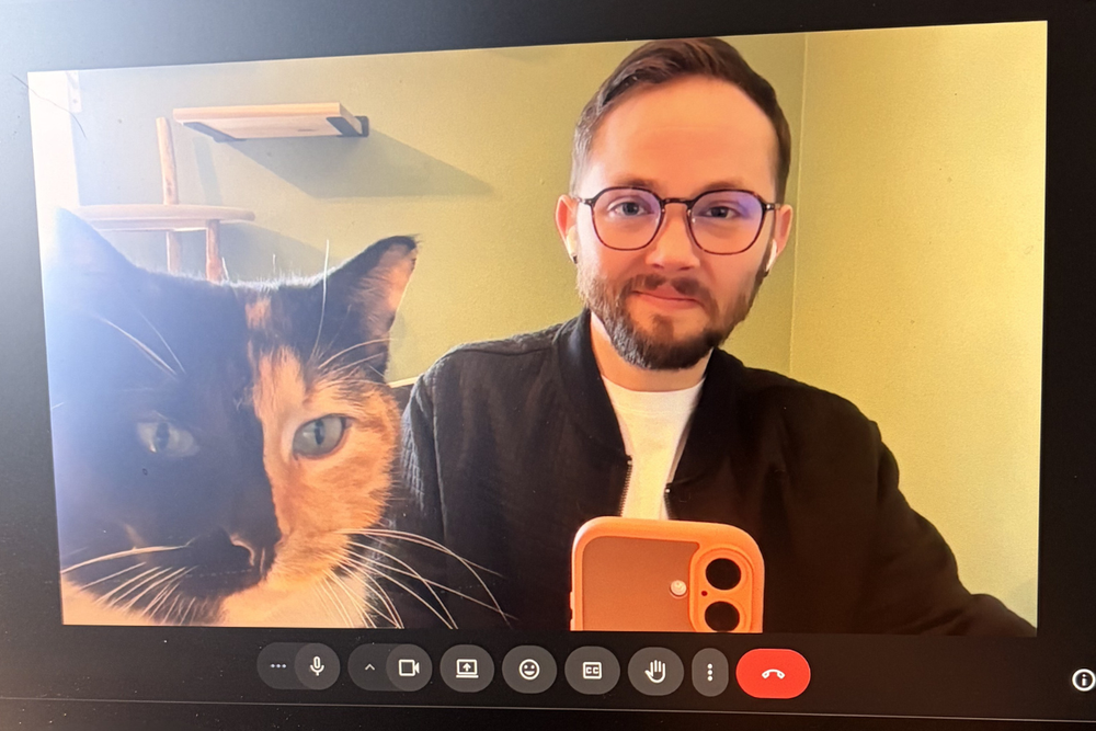 Meet Nori, my unofficial co-therapist. Telehealth sessions for LGBTQ clients: trauma, shame, and identity work.