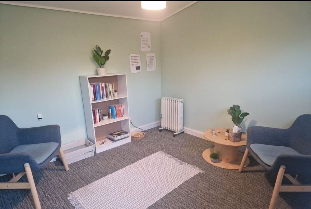 Counselling is face to face in a lovely room located at the bottom of my garden.