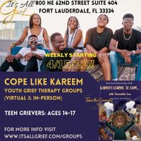 Gallery Photo of Cope Like Kareem: "Teen Grievers" Grief Therapy Group (Ages 14-17) Virtual & In-Person Available!