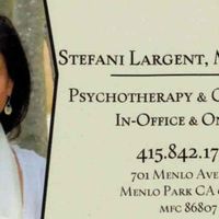 Gallery Photo of Women's Psychotherapy & Counseling - Stefani Largent, MA, LMFT Menlo Park, CA 94025.  Call for a free 15-minute phone consultation, (415) 842-1755.  