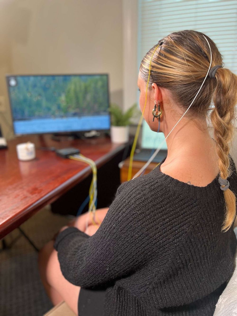 Neurofeedback is a non-invasive form of training using the brains plasticity to set new patterns of regulation. The brain learns from a reward system 
