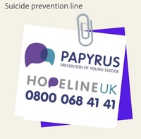 Gallery Photo of HOPELINKUK is a service aimed at the prevention of young suicide. Please share the number with a loved one or friend who may be struggling.