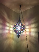Gallery Photo of A fun lamp in our bohemian themed play room.