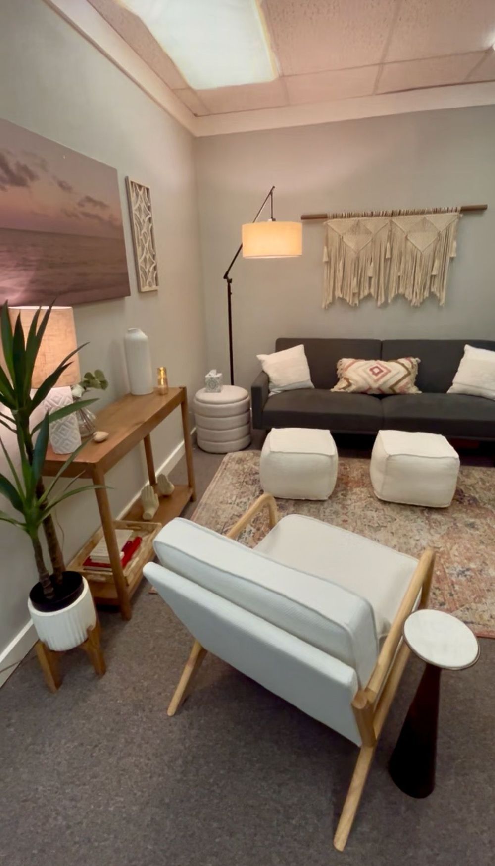 An inviting and calming space for both therapy and assessment.