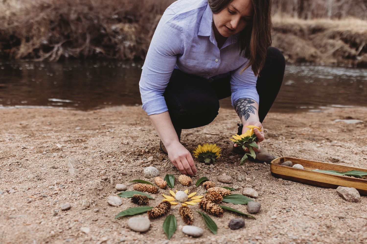 Gallery Photo of I offer nature-based support, when desired, including helping clients to make Earth alters to represent and work through grief.